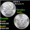 Image 1 : 1904-o Morgan Dollar $1 Grades GEM+ Unc