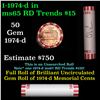 Image 1 : Shotgun Lincoln 1c roll, 1974-d 50 pcs Bank Wrapper.