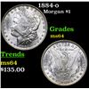 Image 1 : 1884-o Morgan Dollar $1 Grades Choice Unc