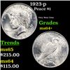 Image 1 : 1923-p Peace Dollar $1 Grades Choice+ Unc