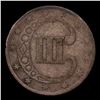 Image 3 : 1852 Three Cent Silver 3cs Grades vg+