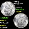 Image 1 : 1888-p Morgan Dollar $1 Grades Choice+ Unc