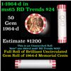Image 1 : Shotgun Lincoln 1c roll, 1964-d 50 pcs Bank Wrapper.
