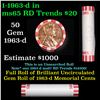 Image 1 : Shotgun Lincoln 1c roll, 1963-d 50 pcs Bank Wrapper.