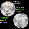 Image 1 : 1923-p Peace Dollar $1 Grades GEM Unc