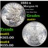 Image 1 : 1881-s Morgan Dollar $1 Grades Choice+ Unc