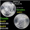 Image 1 : 1925-p Peace Dollar $1 Grades Choice+ Unc