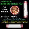 Image 1 : Shotgun Lincoln 1c roll, 1962-d 50 pcs Bank Wrapper.