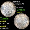 Image 1 : 1886-p Morgan Dollar $1 Grades Choice+ Unc
