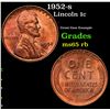 Image 1 : 1952-s Lincoln Cent 1c Grades GEM Unc RB