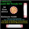 Image 1 : Shotgun Lincoln 1c roll, 1979-d 50 pcs Bank Wrapper.