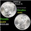 1923-p Peace Dollar $1 Grades GEM Unc