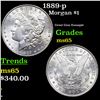 1889-p Morgan Dollar $1 Grades GEM Unc