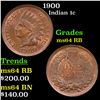 1900 Indian Cent 1c Grades Choice Unc RB