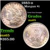 Image 1 : 1883-o Morgan Dollar $1 Grades GEM Unc