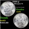 Image 1 : 1886-p Morgan Dollar $1 Grades GEM Unc