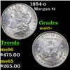 Image 1 : 1884-o Morgan Dollar $1 Grades GEM+ Unc
