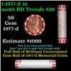 Image 1 : Shotgun Lincoln 1c roll, 1977-d 50 pcs Bank Wrapper.
