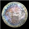 Image 3 : ***Auction Highlight*** 1803 Draped Bust Half Dime Small 8 Rainbow Toned 1/2 10c Graded au55 By SEGS