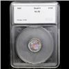 Image 4 : ***Auction Highlight*** 1803 Draped Bust Half Dime Small 8 Rainbow Toned 1/2 10c Graded au55 By SEGS