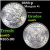 Image 1 : 1886-p Morgan Dollar $1 Grades GEM Unc