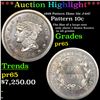 Image 1 : Proof ***Auction Highlight*** 1868 Pattern Dime 10c Judd-647 R-7 Graded Gem Proof BY USCG (fc)