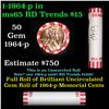Image 1 : Shotgun Lincoln 1c roll, 1964-p 50 pcs Bank Wrapper.