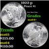 Image 1 : 1922-p Peace Dollar $1 Grades Choice+ Unc