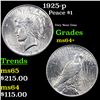 Image 1 : 1925-p Peace Dollar $1 Grades Choice+ Unc