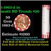 Image 1 : Shotgun Lincoln 1c roll, 1963-d 50 pcs Bank Wrapper.