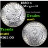 Image 1 : 1880-s Morgan Dollar $1 Grades GEM Unc