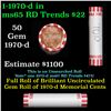 Image 1 : Shotgun Lincoln 1c roll, 1970-d 50 pcs Bank Wrapper.