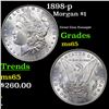 Image 1 : 1898-p Morgan Dollar $1 Grades GEM Unc
