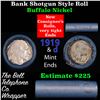 Image 1 : Buffalo Nickel Shotgun Roll in Old Bank Style 'Bell Telephone'  Wrapper 1919 & d Mint Ends