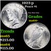 Image 1 : 1923-p Peace Dollar $1 Grades Choice+ Unc