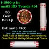 Image 1 : Shotgun Lincoln 1c roll, 1960-p 50 pcs Bank Wrapper.