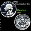 Image 1 : Proof 1962 Washington Quarter 25c Grades GEM++ Proof