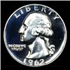 Image 2 : Proof 1962 Washington Quarter 25c Grades GEM++ Proof