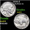Image 1 : 1938-d Buffalo Nickel 5c Grades Choice Unc
