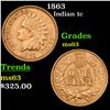Image 1 : 1863 Indian Cent 1c Grades Select Unc