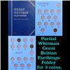 Image 1 : Partial Whitman Great Britian Farthings Folder for 3 coins, 1878,1888 and 1895.