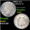 Image 1 : 1883 n/c Liberty Nickel 5c Grades GEM Unc