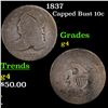 Image 1 : 1837 Capped Bust Dime 10c Grades g, good