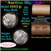 Image 1 : ***Auction Highlight*** Full solid date 1923-p Uncirculated Peace silver dollar roll, 20 coins (fc)