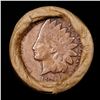 Image 3 : Mixed small cents 1c orig shotgun roll, 1919-d Wheat Cent, 1890 Indian Cent other end, Brinks Wrappe