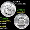 Image 1 : 1949-d Franklin Half Dollar 50c Grades Select Unc FBL
