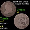 Image 1 : 1829 Sm Date Capped Bust Dime 10c Grades g+