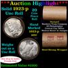 Image 1 : ***Auction Highlight*** Full solid date 1923-p Uncirculated Peace silver dollar roll, 20 coins (fc)