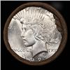 Image 2 : ***Auction Highlight*** Full solid date 1923-p Uncirculated Peace silver dollar roll, 20 coins (fc)