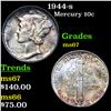 Image 1 : 1944-s Mercury Dime 10c Grades GEM++ Unc